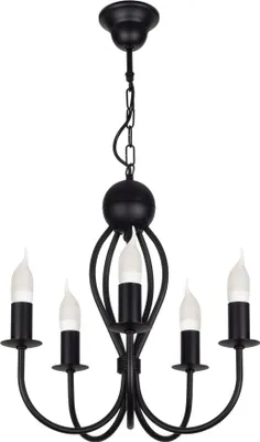 Produktbild von Hängelampe Metall B: 36 cm H: max. 65 cm Schwarz E14 Klassisch
