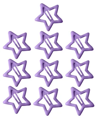 Produktbild von 10 Stück vielseitige sternförmige Haarspangen für Mädchen, BB-Clips, Macaron-Farbe, kleine Haarnadeln, stabiler Halt, Haaraccessoires D