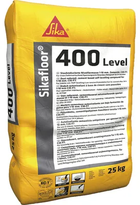 Produktbild von Sika Sikafloor-400 Level AT Ausgleichsmasse 25 kg, selbstverlaufend, staubreduziert, für Spachteln, Glätten und Egalisieren, Innenbereich, 1-15 mm