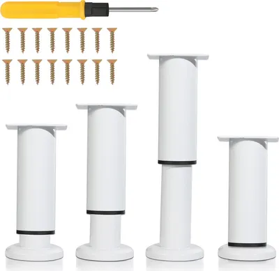 Obrázek produktu pro Jopassy 4X nábytkové nohy 18-30cm natahovací（bílá） Soklová noha podpůrná noha skříňové nohy nastavitelná hotelová noha soklová noha nohy