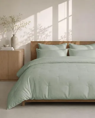 Produktbild von Waschbare Bettdecke HOOMstyle mit Kissenbezug - 200x220cm - Aloë Vera Grün