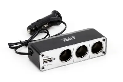 Zdjęcie produktu dla Rozgałęźnik rozgałęziacz zapalniczki SOC3 3+1 USB AMIO-01706