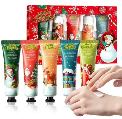 Produktbild von Handcreme Set 5 x 30g Geschenkbox Feuchtigkeitspflege für trockene Hände