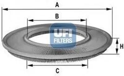 Produktbild von Luftfilter UFI 30.847.00 passend für MERCEDES-BENZ Stufenheck (W124) Filtereinsatz