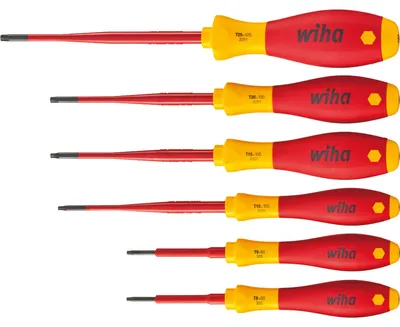 Produktbild von Wiha SoftFinish® electric slimFix TORX®-Schraubendrehersatz, 6-tlg. (3251 K6)