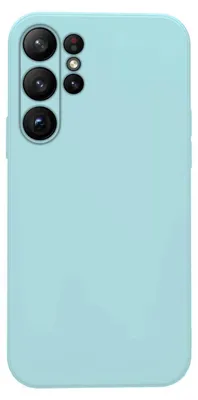 Produktbild von Hülle für Samsung Galaxy S23 Ultra Case Cover Bumper Silikon Softgrip Schutzhülle Farbe: Hellblau