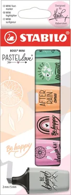 Immagine prodotto di STABILO evidenziatore BOSS MINI Pastel Love 2.0 confezione da 6 pezzi in cartone