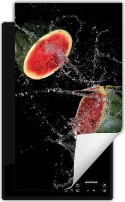 Immagine prodotto di DarHaus Piastra di copertura per fornelli 1 pezzo 30x52 cm Tappetino antiscivolo Roll-up, nero - Anguria