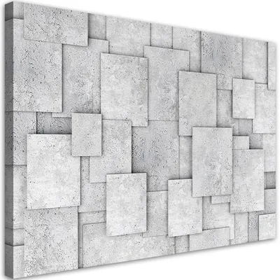 Produktbild von Leinwandbild Geometrische Betonabstraktion 100x70 Feeby Grau bild für die wand bereit zum aufhängen