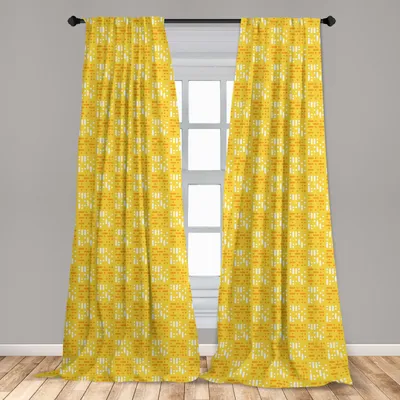 Produktbild von Abakuhaus, Fenstervorhänge, Moderne minimale Geometrie, 2-Panel-Set, 150 x 225 cm