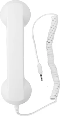 Produktbild von Retro-Telefonhörer, multifunktional, strahlungssicher, kabelloses Mobiltelefon mit klarem Klang für Zuhause, Reisen, Büro, Weiß