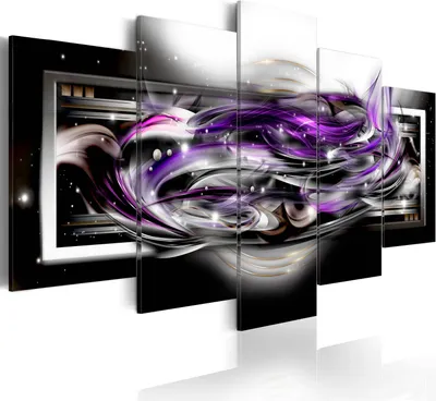 Produktbild von Modernes Wandbild a-A-0041-b-n (150x75) - 5 Teilig Bilder Fotografie auf Vlies Leinwand Foto Bild Dekoration Wand Bilder Kunstdruck Abstrakt