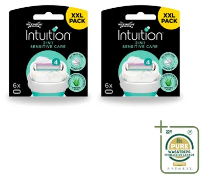 Obrázek produktu pro 2 náhradní holicí hlavice Wilkinson Intuition Sensitive Care pro citlivou pokožku – balení