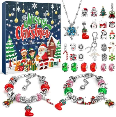 Obrázok produktu pre ZOOI Adventný kalendár Dievčatá Šperky Remeselná sada 24 kusov Vianočný darček