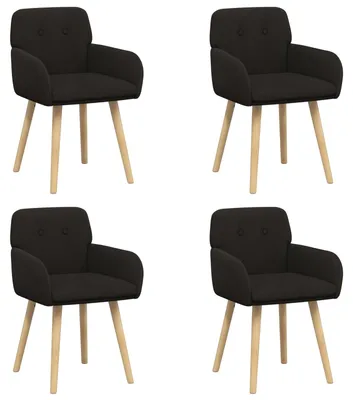 Produktbild von vidaXL Esszimmerstühle 4 stk. Bouclé Schwarz 59 x 57 x 85 cm