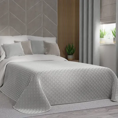 Obrázok produktu pre VELVI Dekoračný prehoz na posteľ, rozmer 220x240 cm, farba 021 pastelovo sivá VELVI0/NAP/021/220240/1