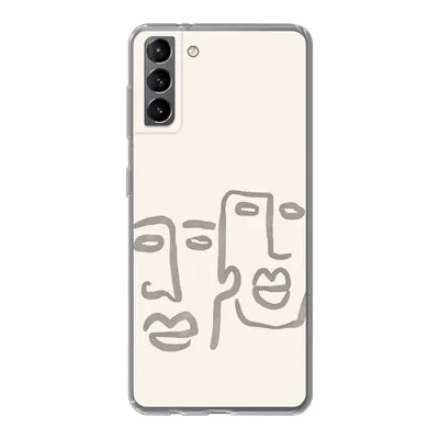 Produktbild von MuchoWow® Handyhülle Schutzhülle Hülle für Samsung Galaxy S21 Plus Gesicht - Abstrakt - Strichzeichnung Silikon Softcase Handy Hülle - Handy-Tasche