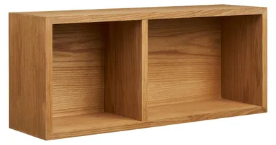 Image de Étagère murale Oshawa en placage de chêne naturel 71x20x30 cm