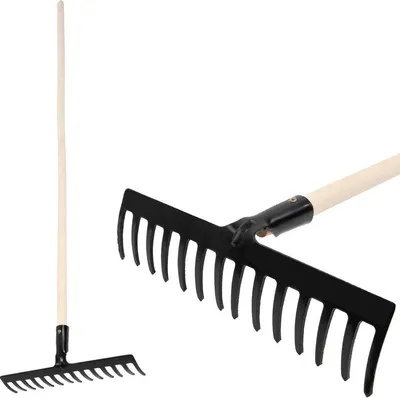 Immagine prodotto di Zappa da giardino Strend Pro Premium R-606, con 14 denti, forgiata, con manico in legno