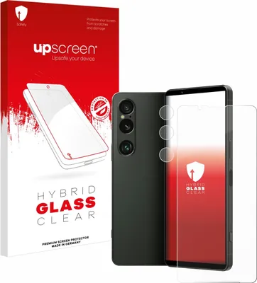A product shot of a phone screen protector and its packaging.