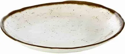 Produktbild von APS 84515 Teller STONE ART, Ø 24,5 cm, Höhe 3,5 cm, Melamin, creme/weiß