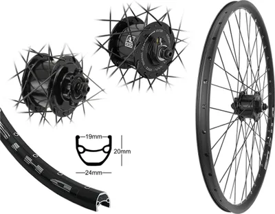 Produktbild von Bärwinkels 28 Zoll Vorderrad MTB Disc 28" 6-Loch schwarz Nabendynamo 19-622 Dynamo Laufrad