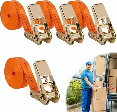 Produktbild von Verstelbare Sicherheitsbande 25 cm x 2 m - 1000 kg - Orange - Set aus 4 Stücken