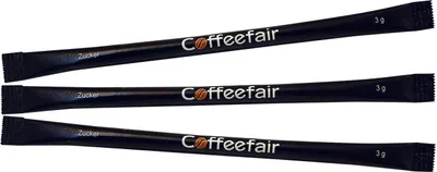 Produktbild von Coffeefair Premium Zuckersticks Slim Stick Line 100 x 3g, weißer Portionszucker