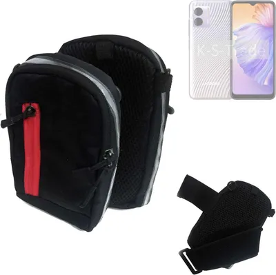 Produktbild von K-S-Trade Outdoor Gürteltasche Holster Umhängetasche kompatibel mit Doogee N50 schwarz Handy Tasche Case travelbag Schutz Hülle Handy Hülle