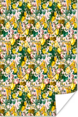 Produktbild von MuchoWow® Poster Blumen - Rosen - Gelb 80x120 cm - Papierdruck