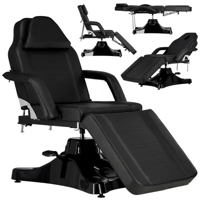 Obrázok produktu pre Kozmetické kreslo hydraulické Modena otočné nastaviteľné lehátko spa čierne