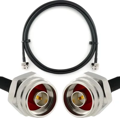 Produktbild von 3m N Stecker auf N Stecker Hex/Rändel Kopf — HF-240 (LMR 240 Äquivalent) Verlängerung Antennenkabel  — für WiFi RF Antenne GSM LTE 4G 5G 6G Router Signalverstärker Lora Ham CB Funk