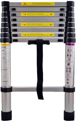 Produktbild von Aluminium Teleskopladder mit Werkhohe - Geschikt für Privat und Gewerbliche Nutzung - Max. Belastbarkeit 150 kg