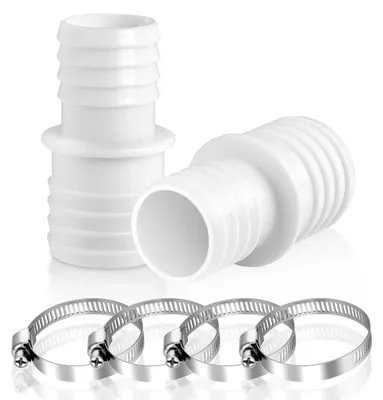 Immagine prodotto di Raccordi per tubi da piscina, da 32 mm a 38 mm di diametro, set di 2 pezzi con fascette per tubi
