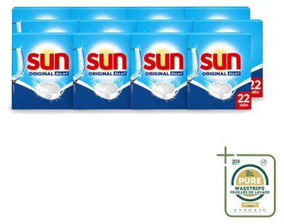 Produktbild von 12 x Sun All-in-1 Original Vaatwastabletten - Vorratspackung - 12 Stücke