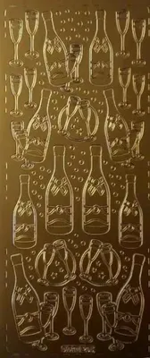 Produktbild von Goldfarbener Durchbruchaufkleber – Hobby-Galerie
