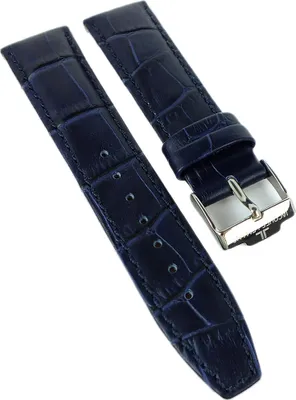 Produktbild von Jacques Lemans London Uhrenarmband 20mm Leder blau Krokoprägung 1-1936