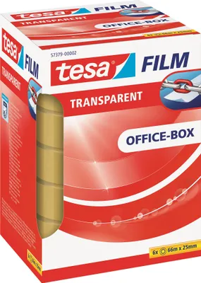 Produktbild von TESA 57379, 66 m, Transparent, 25 mm, 6 Stück(e)