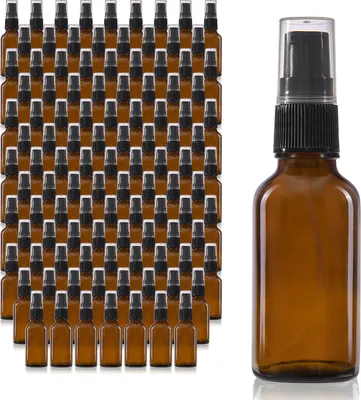 Produktbild von Oputec 143 x 30ml Pumpspender-Flasche, Seifenspender, Cremespender, Lotionsflasche, Braunglas