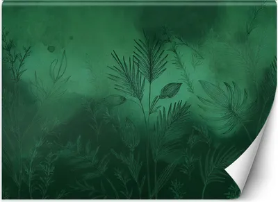 Zdjęcie produktu dla Fototapeta filzelinowa Zielona abstrakcja botaniczna 300x210 cm Feeby Zielony klej w zestawie łatwa w montażu