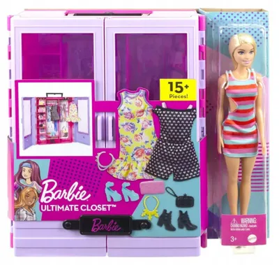 Produktbild von Barbie Fashionistas Puppe Kleiderschrank Mode-Spielzeug Mädchen