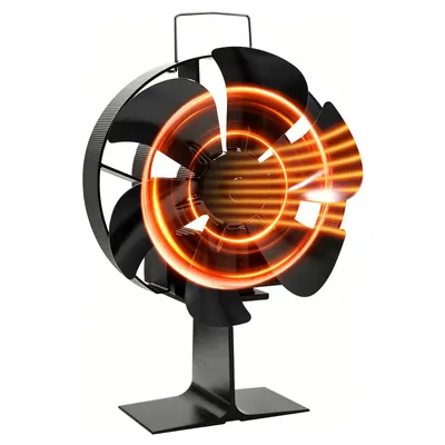 Produktbild von Kaminventilator Ofenventilator Kaminofen Ventilator ohne Strom 6 Blatt Heizlüfter Ventilator Fan Stromloser Kaminofen,Ventilator Wärmebetriebener