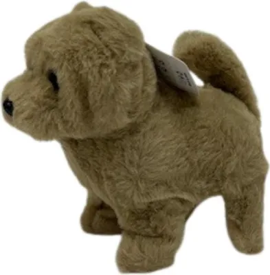 Immagine prodotto di Cagnolino di peluche interattivo, che cammina e abbaia, morbido peluche per bambini, marrone