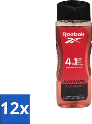 Produktbild von Reebok - Activate Your Senses - Duschgel - 4 in 1 - 400 ml - Vorteilspack - 12 Stücke