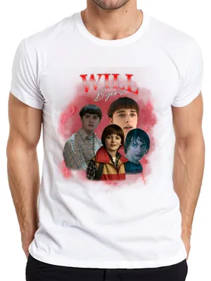 Immagine prodotto di Maglietta da uomo WILL Byers Stranger Fan Gift Retro Vintage Series 90s Bootleg, bianco, M