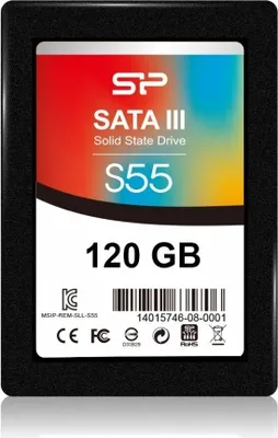 Produktbild von Silicon Power SP120GBSS3S55S25, Serial ATA III, Schwarz, 120 GB