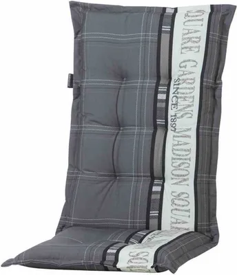 Image de Madison Coussin pour chaise à haut dossier Garden 123 x 50 cm Gris PHOSA056