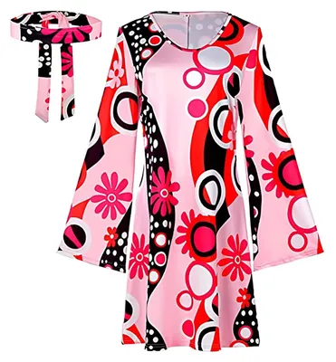 Image de Costume rétro hippie pour femmes, avec motif floral