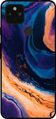 Produktbild von Smartphonica Handyhülle für Google Pixel 4A 5G mit Marmordruck - TPU-Rückseite Fall Marmor-Design - Blau