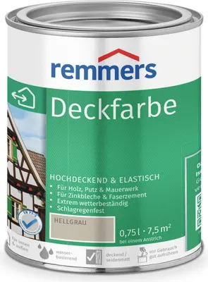 Produktbild von Remmers Deckfarbe hellgrau 0,75 l, Holzlack
